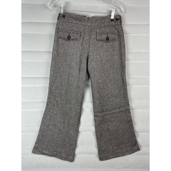 Banana Republic Women 29 Vintage Pants Wool Gray Herringbone Trouser Preppy Y2K - Picture 11 of 12